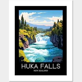 A Pop Art Travel Print of the Huka Falls - New Zealand Posters and Art